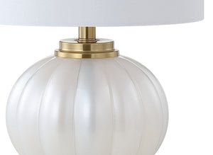 HomeRoots 16" Clear Crystal-Style Table Lamp with Black Empire Shade for Modern Elegance and Ambient Lighting 715892