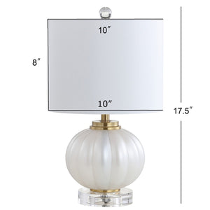 HomeRoots 16" Clear Crystal-Style Table Lamp with Black Empire Shade for Modern Elegance and Ambient Lighting 715892