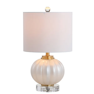 HomeRoots 16" Clear Crystal-Style Table Lamp with Black Empire Shade for Modern Elegance and Ambient Lighting 715892