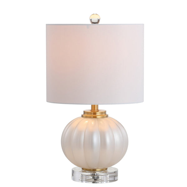 HomeRoots 16" Clear Crystal-Style Table Lamp with Black Empire Shade for Modern Elegance and Ambient Lighting 715892