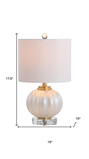 HomeRoots 16" Clear Crystal-Style Table Lamp with Black Empire Shade for Modern Elegance and Ambient Lighting 715892