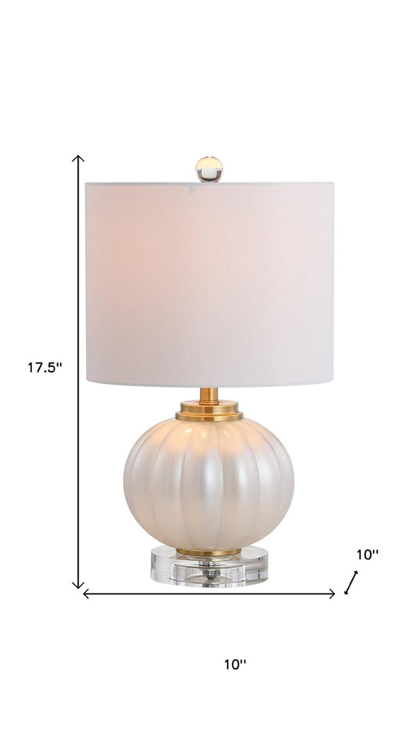 HomeRoots 16" Clear Crystal-Style Table Lamp with Black Empire Shade for Modern Elegance and Ambient Lighting 715892