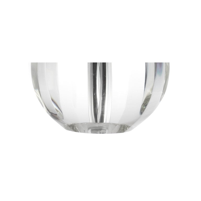 HomeRoots 16 Inch Clear Globe Table Lamp with Empire Shade for Bedroom Nightstand Accent 715891