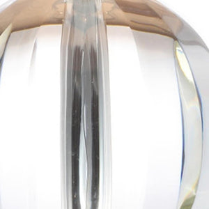 16 Inch Clear Globe Table Lamp with Empire Shade for Bedroom Nightstand Accent