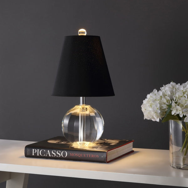 HomeRoots 16" Clear Novelty Table Lamp - Stylish Pink Globe Shade for Modern Ambient Lighting & Home Decor 715893