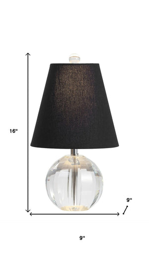HomeRoots 16" Clear Novelty Table Lamp - Stylish Pink Globe Shade for Modern Ambient Lighting & Home Decor 715893