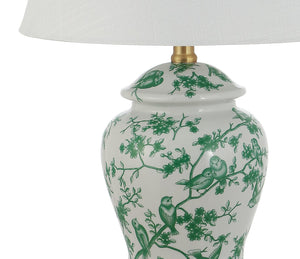 HomeRoots 22" Gold Urn Table Lamp - Elegant LED with White Linen Shade for Stylish Ambient Illumination 715900