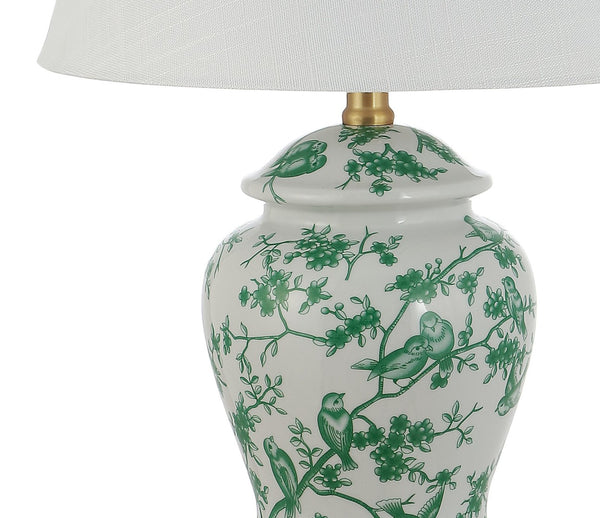 HomeRoots 22" Gold Urn Table Lamp - Elegant LED with White Linen Shade for Stylish Ambient Illumination 715900