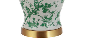 HomeRoots 22" Gold Urn Table Lamp - Elegant LED with White Linen Shade for Stylish Ambient Illumination 715900
