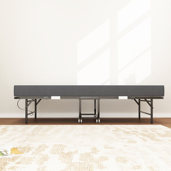 English Elm 75" Extra Long Folding Bed for Tall People with 5" Memory Foam, 450lb Steel Frame, Wheels, Portable Rollaway Comfort T2398P290413