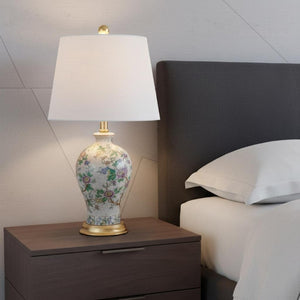 24 Inch Urn Base Table Lamp with Empire Shade for Elegant Living Room Decor