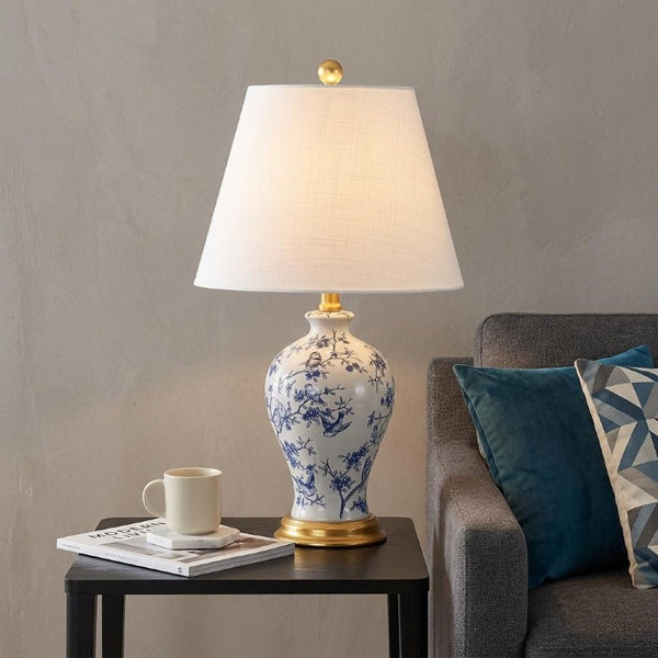 24 Inch Urn Base Table Lamp with Empire Shade for Elegant Living Room Decor