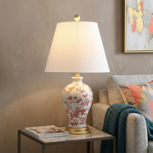 24 Inch Urn Base Table Lamp with Empire Shade for Elegant Living Room Decor