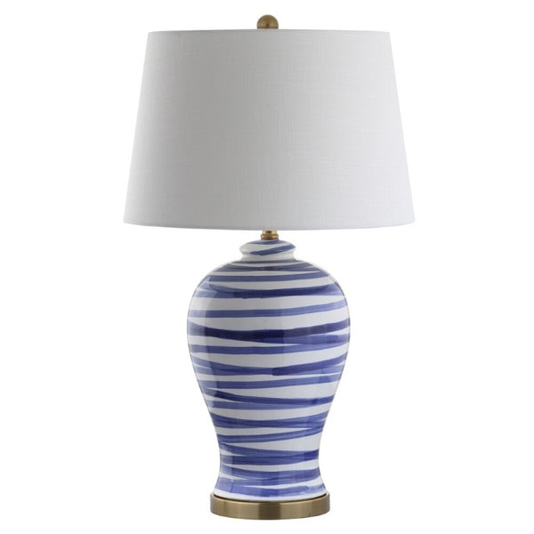 HomeRoots 29 Inch Gold Finish Accent Table Lamp Featuring a Drum Shade for Glam Interiors 715917