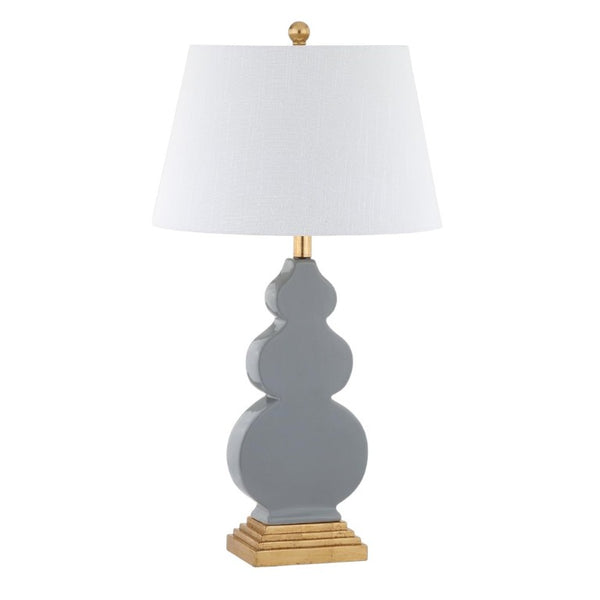 HomeRoots 29 Inch Glam Gold Table Lamp with Drum Shade for Living Room Bedside Accent Lighting 715922