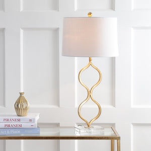 HomeRoots 33" Elegant White Table Lamp with Gray Linen Globe Shade - LED-Compatible for Soft Ambient Lighting 715930