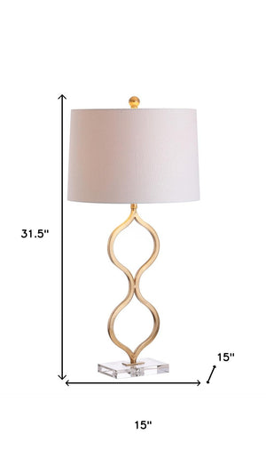 HomeRoots 33" Elegant White Table Lamp with Gray Linen Globe Shade - LED-Compatible for Soft Ambient Lighting 715930