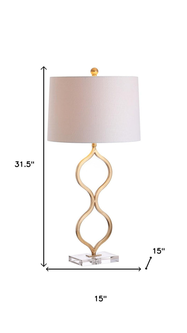HomeRoots 33" Elegant White Table Lamp with Gray Linen Globe Shade - LED-Compatible for Soft Ambient Lighting 715930