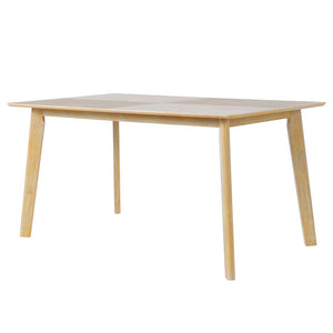 English Elm 6 Piece Farmhouse Dining Set Rubberwood Legs Tufted Chairs Bench Natural Ash Table N752S600015D