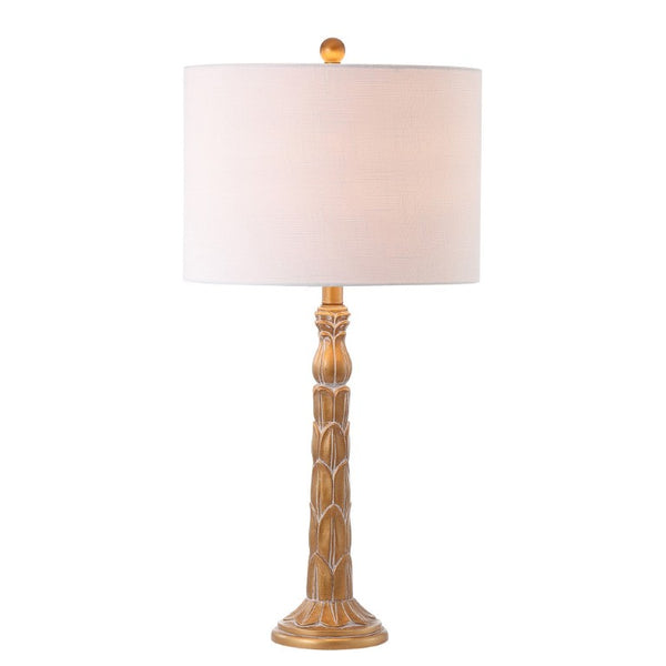 29 Inch Antiqued Gold Table Lamp Featuring a Classic Drum Shade for Elegant Interiors