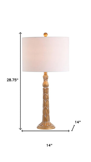 29 Inch Antiqued Gold Table Lamp Featuring a Classic Drum Shade for Elegant Interiors