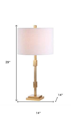 HomeRoots 26" Dark Gray Table Lamp with Elegant Drum Shade – Modern Design for Warm, Inviting Illumination 715933