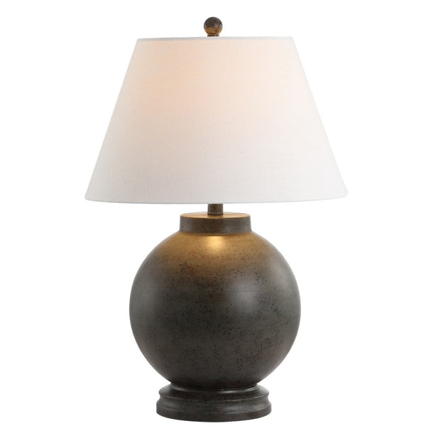 HomeRoots 29" Elegant Brown Resin Table Lamp with Globe Shade for Modern, Cozy Lighting in Any Room 715934