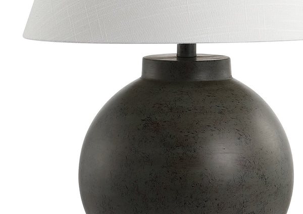 HomeRoots 29" Elegant Brown Resin Table Lamp with Globe Shade for Modern, Cozy Lighting in Any Room 715934