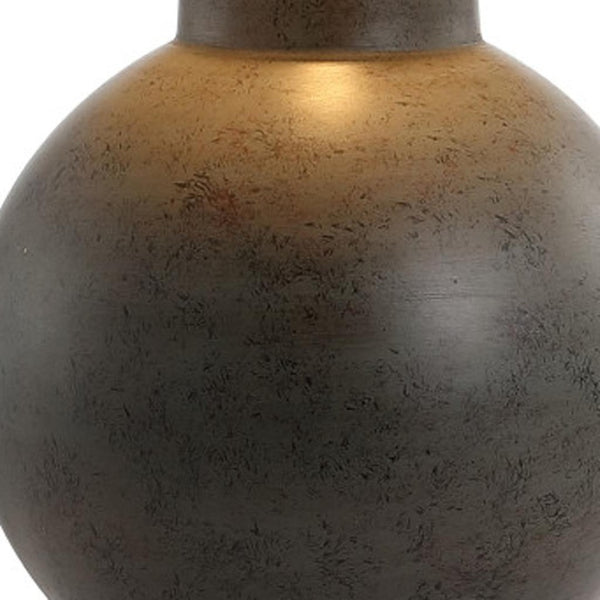 HomeRoots 29" Elegant Brown Resin Table Lamp with Globe Shade for Modern, Cozy Lighting in Any Room 715934