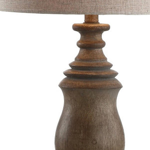 HomeRoots 26" Clear Novelty Table Lamp - Elegant Globe Shade for Warm Ambient Lighting in Any Room Decor 715935