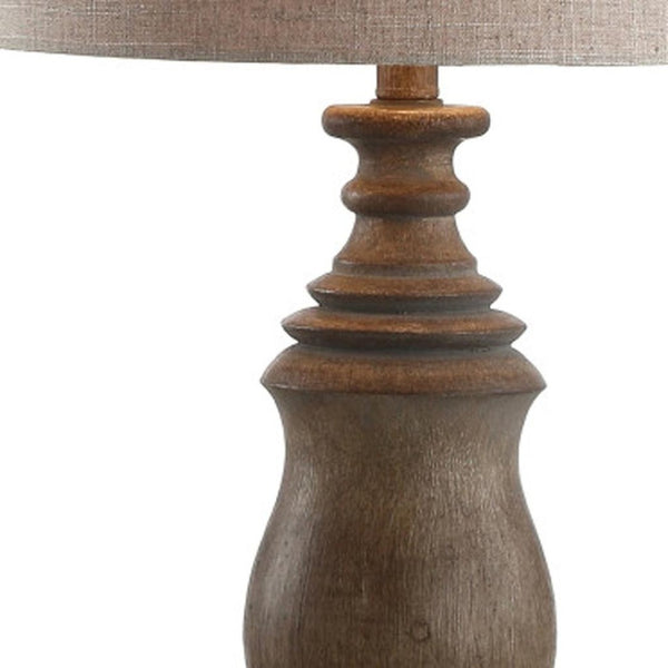 HomeRoots 26" Clear Novelty Table Lamp - Elegant Globe Shade for Warm Ambient Lighting in Any Room Decor 715935