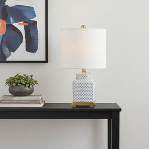 HomeRoots 29" Gold Table Lamp with Elegant Globe Shade - Modern LED-Ready Lighting for Home & Office Decor 715941