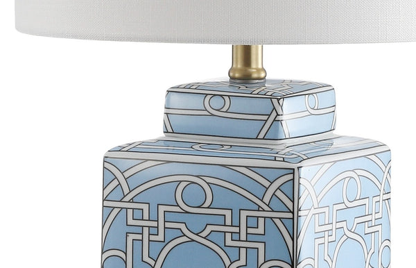 22 Inch Gold Square Table Lamp with Drum Shade Elegant Glam Lighting for Living Room