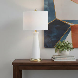 HomeRoots 30" Gold Table Lamp with Elegant Globe Shade - Modern LED Accent for Home & Office Decor 715942