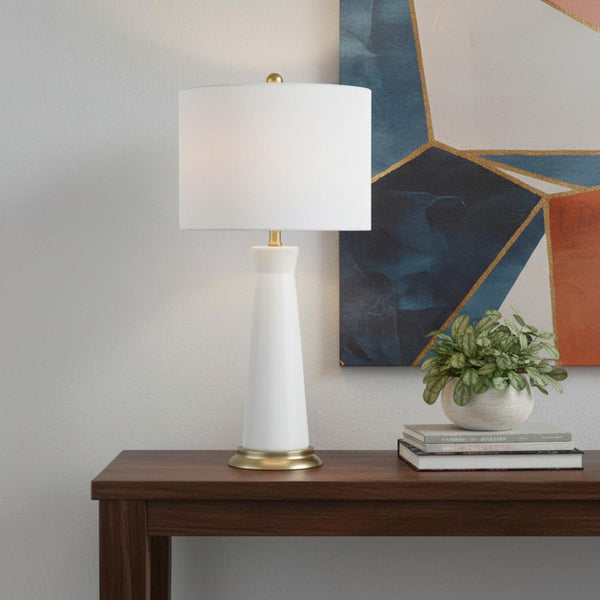 HomeRoots 30" Gold Table Lamp with Elegant Globe Shade - Modern LED Accent for Home & Office Decor 715942