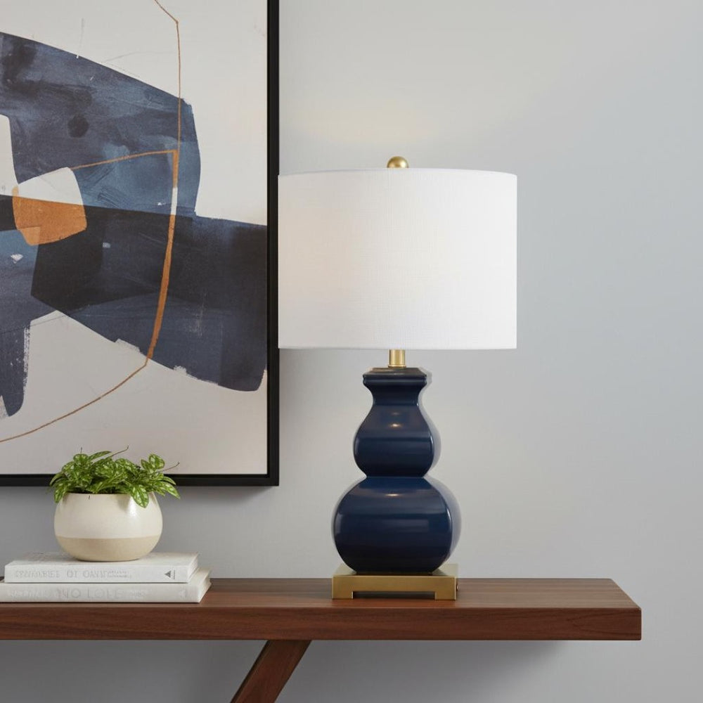 HomeRoots 26" Gold Table Lamp with Elegant Globe Shade - Modern Design for Living Room, Bedroom & Office Decor 715946