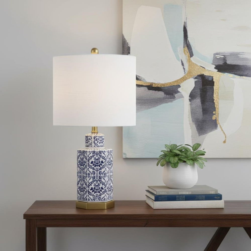 HomeRoots 25" Gold Table Lamp with Globe Shade - Modern LED Design for Elegant Ambient Lighting in Any Room 715948