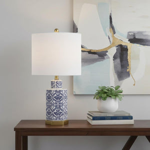 HomeRoots 25" Gold Table Lamp with Globe Shade - Modern LED Design for Elegant Ambient Lighting in Any Room 715948