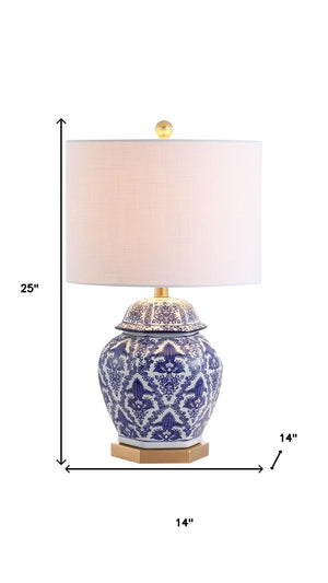 HomeRoots 28" Gold Contemporary Table Lamp with Linen Globe Shade - Chic Lighting for Home & Office Décor 715949