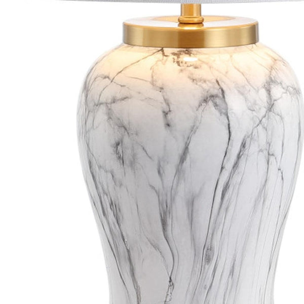 HomeRoots 31" Gold Table Lamp with Globe Shade – Chic LED Design for Elegant Home Lighting & Décor 715950