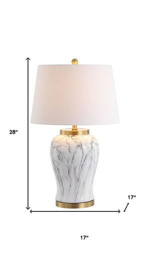 HomeRoots 31" Gold Table Lamp with Globe Shade – Chic LED Design for Elegant Home Lighting & Décor 715950