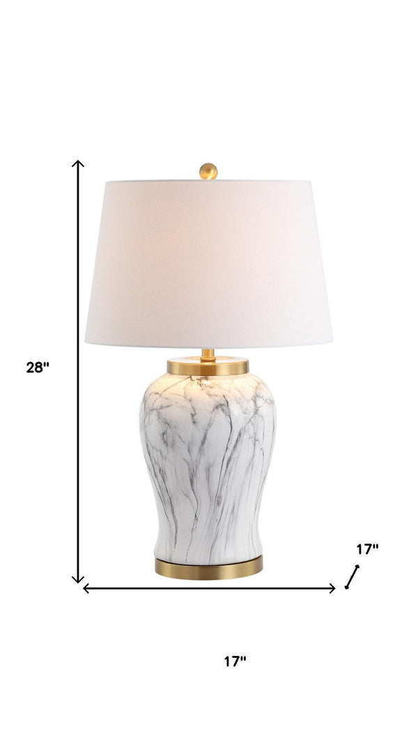 HomeRoots 31" Gold Table Lamp with Globe Shade – Chic LED Design for Elegant Home Lighting & Décor 715950