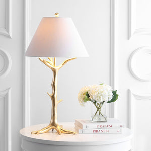 HomeRoots 26" Clear Novelty Table Lamp – Modern Glam LED Lighting with Elegant Drum Shade & Built-in Outlet 715961