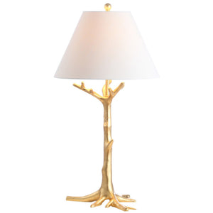 HomeRoots 26" Clear Novelty Table Lamp – Modern Glam LED Lighting with Elegant Drum Shade & Built-in Outlet 715961