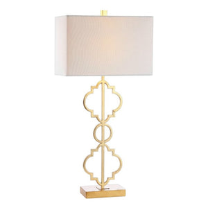 32 Inch Geometric Table Lamp with Shade for Modern Living Room Accent Lighting Decor