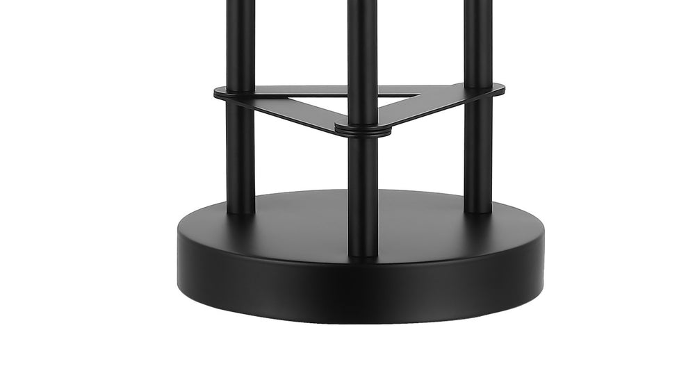 HomeRoots 21 Inch Black Three Bulb Cylinder Shade Table Lamp for Modern Living Room Decor 715957