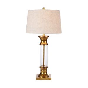 Set of Two 32 Inch Novelty Table Lamps with Elegant Drum Shades for Stylish Home Decor Accents