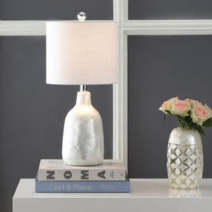 HomeRoots 27" Silver Novelty Table Lamp with Elegant Empire Shade - Modern Coastal Lighting for Your Space 715966