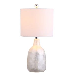 HomeRoots 27" Silver Novelty Table Lamp with Elegant Empire Shade - Modern Coastal Lighting for Your Space 715966