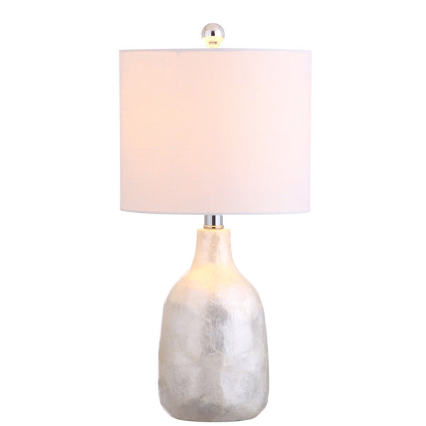 HomeRoots 27" Silver Novelty Table Lamp with Elegant Empire Shade - Modern Coastal Lighting for Your Space 715966